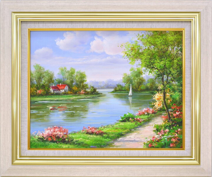 楽天市場 手描き油絵 ﾓﾘﾝｶﾞ 花畑に彩られて1 F10 画家本人手描き絵画 額入り 額装込 絵画 絵 風景画 壁掛け アート リビング 玄関 応接室 和室 インテリア 壁飾り 癒やし プレゼント ギフト アートパネル アートフレーム おしゃれ 飾る 3lサイズ 巣ごもり 絵画 壁飾り