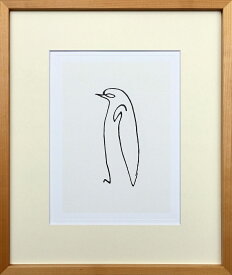 名画アートフレーム ペンギン(Le pingouin) パブロ・ピカソ(Pablo Picasso)/額入り 絵画 アート リビング 玄関 トイレ インテリア かわいい 壁飾り 癒やし プレゼント ギフト アートパネル ポスター アートフレーム LLサイズ おしゃれ 壁掛け 絵
