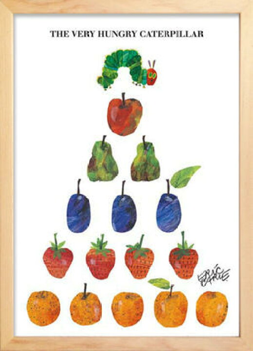楽天市場 絵画 フルーツピラミッド Fruits Pyramid エリック カール Eric Carle 額入り 絵画 絵 壁掛け アート リビング 玄関 トイレ インテリア かわいい 壁飾り 癒やし プレゼント ギフト アートパネル ポスター アートフレーム おしゃれ Mサイズ 巣ごもり 絵画