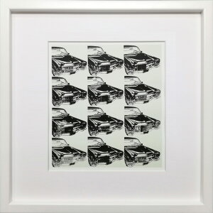 【抽選ポイント100%バック】絵画 アンディ・ウォーホル Twelve Cars,1962 壁に飾る インテリア リビング 玄関 廊下 部屋 壁飾り ギフト プレゼント 額付き アートフレーム ポップアート Lサイズ
