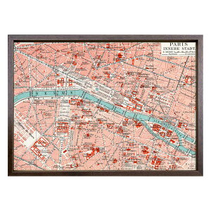 G Vintage map Paris CeA zt Mtg p n}  A[gt[ v[g rO Lb`  X ItBX 3LTCY  Ǌ| G