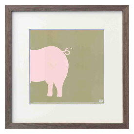 絵画 安川敏明 Pig インテリア ギフト ブタ 豚 飾る アートフレーム プレゼント かわいい リビング キッチン 店舗 オフィス Mサイズ おしゃれ 壁掛け 絵
