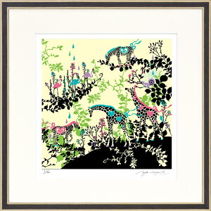 【抽選ポイント100%バック】絵画 ホラグチ カヨ 静かな1日 インテリア 壁 に飾る絵 リビング 玄関 ギフト 子ども部屋 かわいい 元気になる絵 プレゼント アート フレーム付 壁飾り 額縁付き