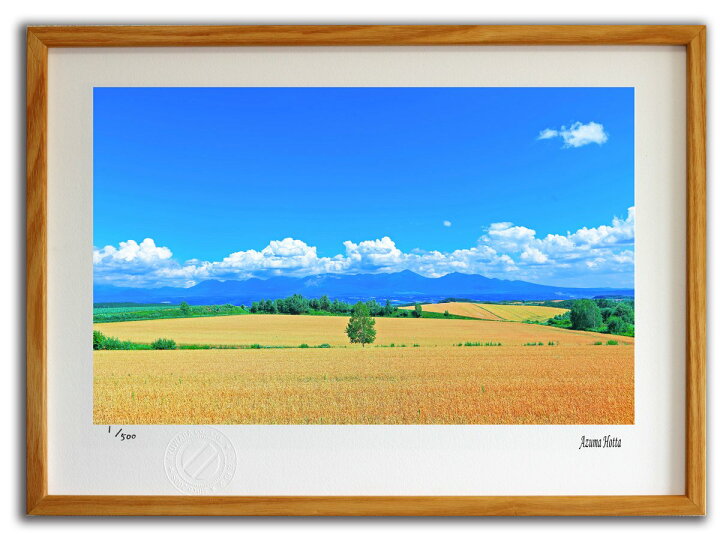 楽天市場】版画 絵画 北海道の田園風景002 美瑛/インテリア 額入り 