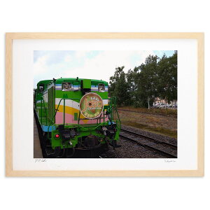 【抽選ポイント100%バック】版画 臨時列車 (スノーバニラ)インテリア 壁掛け 額入り 風景画 ポスター アート リビング 玄関に飾る 風水 プレゼント モダン アートフレーム