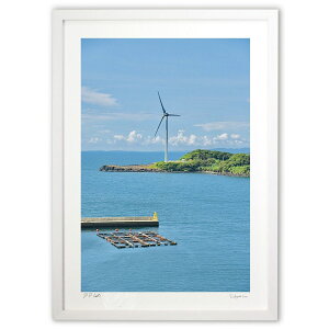 【抽選ポイント100%バック】版画 夏の海 (mitan)インテリア 壁掛け 額入り 風景画 ポスター アート リビング 玄関に飾る 風水 プレゼント モダン アートフレーム