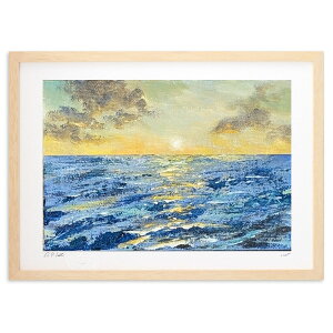 【抽選ポイント100%バック】版画 淡い日の出 (Art Dream Awaji)インテリア 壁掛け 額入り 風景画 ポスター アート リビング 玄関に飾る 風水 プレゼント モダン アートフレーム