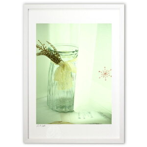 版画 光に輝く 窓辺の花 (凛 -Rin-)インテリア 壁掛け 額入り 風景画 ポスター アート リビング 玄関に飾る 風水 プレゼント モダン アートフレーム