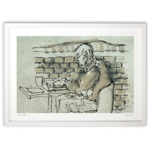 版画 Caf (megumi koyama)インテリア 壁掛け 額入り 風景画 ポスター アート リビング 玄関に飾る 風水 プレゼント モダン アートフレーム