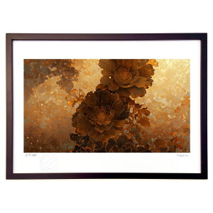 版画 花々の香り (yu_)インテリア 壁掛け 額入り 風景画 ポスター アート リビング 玄関に飾る 風水 プレゼント モダン アートフレーム