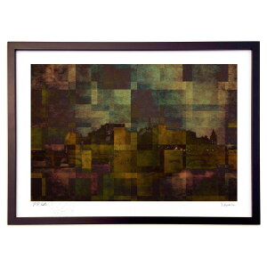 版画 パリ (yu_)インテリア 壁掛け 額入り 風景画 ポスター アート リビング 玄関に飾る 風水 プレゼント モダン アートフレーム