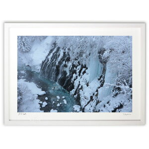 版画 白髭の滝 (眞田 和幸)インテリア 壁掛け 額入り 風景画 ポスター アート リビング 玄関に飾る 風水 プレゼント モダン アートフレーム