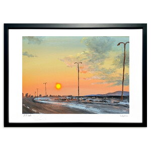 版画 帰り道 (Art Dream Awaji)インテリア 壁掛け 額入り 風景画 ポスター アート リビング 玄関に飾る 風水 プレゼント モダン アートフレーム