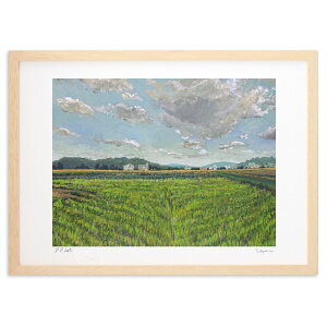 版画 田園 (Art Dream Awaji)インテリア 壁掛け 額入り 風景画 ポスター アート リビング 玄関に飾る 風水 プレゼント モダン アートフレーム