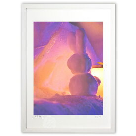 【スーパーSALE半額】版画 雪旅籠のうさぎ (佐藤 司)インテリア 壁掛け 額入り 風景画 ポスター アート リビング 玄関に飾る 風水 プレゼント モダン アートフレーム