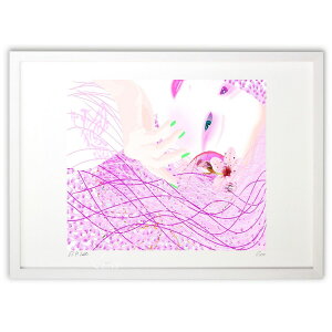 版画 花筏 (白川哲治)インテリア 壁掛け 額入り 風景画 ポスター アート リビング 玄関に飾る 風水 プレゼント モダン アートフレーム