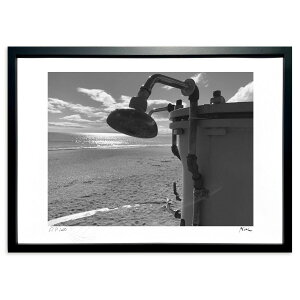 版画 冬の海 (白井潤山)インテリア 壁掛け 額入り 風景画 ポスター アート リビング 玄関に飾る 風水 プレゼント モダン アートフレーム