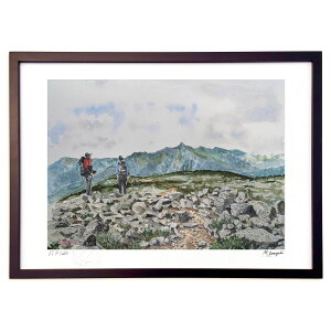 版画 天空の縦走路 (tama)インテリア 壁掛け 額入り 風景画 ポスター アート リビング 玄関に飾る 風水 プレゼント モダン アートフレーム