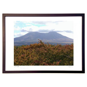 版画 駒ヶ岳 (スノーバニラ)インテリア 壁掛け 額入り 風景画 ポスター アート リビング 玄関に飾る 風水 プレゼント モダン アートフレーム