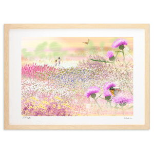 版画 ベニシジミ (白川哲治)インテリア 壁掛け 額入り 風景画 ポスター アート リビング 玄関に飾る 風水 プレゼント モダン アートフレーム