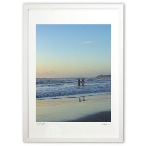 版画 海街の朝 (MIYABI_photo)インテリア 壁掛け 額入り 風景画 ポスター アート リビング 玄関に飾る 風水 プレゼント モダン アートフレーム