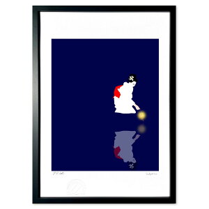 版画 線香花火 (白川哲治)インテリア 壁掛け 額入り 風景画 ポスター アート リビング 玄関に飾る 風水 プレゼント モダン アートフレーム