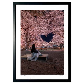 版画 さくら (Kouki)インテリア 壁掛け 額入り 風景画 ポスター アート リビング 玄関に飾る 風水 プレゼント モダン アートフレーム