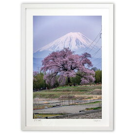 版画 Mt Fuji (Kouki)インテリア 壁掛け 額入り 風景画 ポスター アート リビング 玄関に飾る 風水 プレゼント モダン アートフレーム
