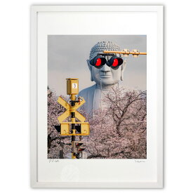 版画 桜 (Kouki)インテリア 壁掛け 額入り 風景画 ポスター アート リビング 玄関に飾る 風水 プレゼント モダン アートフレーム