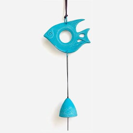【スーパーSALE10％OFF】風鈴 熱帯魚 銀/トルコ青 伝統工芸 南部鉄器 岩鋳謹製 音風景 余韻の残る音 創業100年 日本製 おしゃれ カラフル ギフト 夏の音 風が待ち遠しい音色