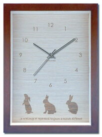 時計 DECLOCK インテリアクロック Rabbit-BR/掛け時計 置き時計 ウォールクロック インテリア 壁掛け 時刻 ギフト プレゼント 新築祝い おしゃれ 飾る かわいい アート Sサイズ