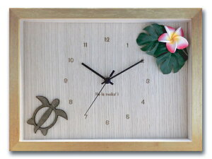 【抽選ポイント100%バック】時計 DECLOCK ハワイアンクロック プルメリアピンク/NA/掛け時計 置き時計 ウォールクロック インテリア 壁掛け 時刻 ギフト プレゼント 新築祝い おしゃれ 飾る か