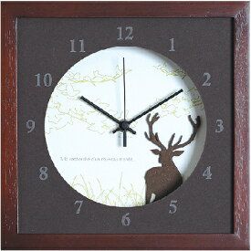 時計 Verdure Reindeer/BR/掛け時計 置き時計 ウォールクロック インテリア 壁掛け 時刻 ギフト プレゼント 新築祝い おしゃれ 飾る かわいい アート Sサイズ