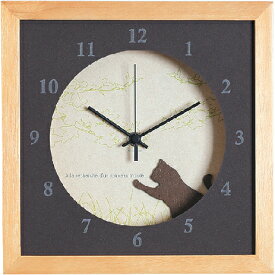 時計 Verdure Cat/NA/掛け時計 置き時計 ウォールクロック インテリア 壁掛け 時刻 ギフト プレゼント 新築祝い おしゃれ 飾る かわいい アート Sサイズ