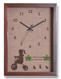時計 Join us! Tricycle Girl/BR/掛け時計 置き時計 ウォールクロック インテリア 壁掛け 時刻 ギフト プレゼント 新築祝い おしゃれ 飾る かわいい アート Sサイズ