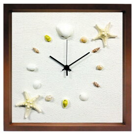 時計 シェルクロック ブラウン/掛け時計 置き時計 ウォールクロック インテリア 壁掛け 時刻 ギフト プレゼント 新築祝い おしゃれ 飾る かわいい アート Sサイズ