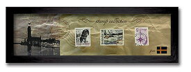 アートフレーム ゆうパケット ArtFrame/Stamp Collection スウェーデン ヨコ/BK/絵画・壁掛けアートは、リビングや玄関におすすめのインテリア。かわいい壁飾りはお部屋を癒やしてくれそう。バレンタイン チョコの代わりのプレゼントにも。 Sサイズ おしゃれ 壁掛け 絵