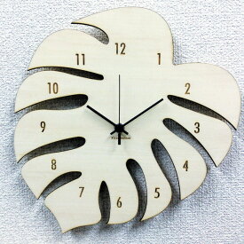 時計 Silhouette Clock Monstera/掛け時計 置き時計 ウォールクロック インテリア 壁掛け 時刻 ギフト プレゼント 新築祝い おしゃれ 飾る かわいい アート Sサイズ