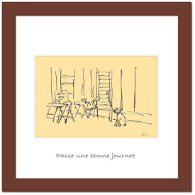 【スーパーSALE10％OFF】アートフレーム ゆうパケット dog2/インテリア 額入り 額装込 風景画 油絵 ポスター アート アートパネル リビング 玄関 プレゼント モダン アートフレーム 飾る Sサイズ おしゃれ 壁掛け 絵