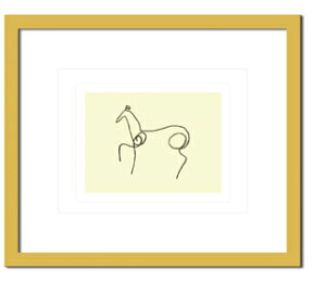 【抽選ポイント100%バック】名画・抽象画 Pablo Picasso パブロ ピカソ Le cheval(ル シュヴァール)/インテリア 額入り 額装込 風景画 油絵 ポスター アート アートパネル リビング 玄関 プレゼント