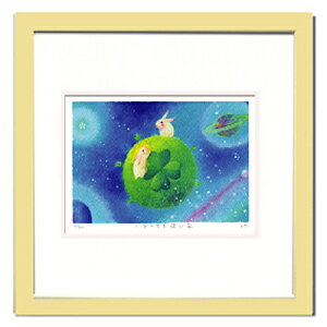 【抽選ポイント100%バック】絵画 壁飾り Ryo しあわせを運ぶ星/インテリア 額入り 額装込 風景画 油絵 ポスター アート アートパネル リビング 玄関 プレゼント モダン アートフレーム 飾る M