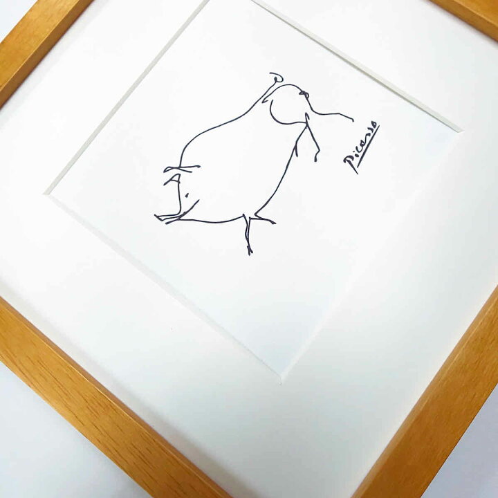 楽天市場 名画 ラインアート パブロ ピカソ 署名入り Le Chien 犬 ブラックフレーム ゆうパケット Sサイズ 額入り おしゃれ シンプル インテリア 壁掛け アート 入門 絵画 絵画 壁飾り 風景専門店あゆわら