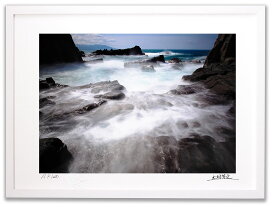 アートフォト 絵画 壁掛け 打ちよせる波・東尋坊/福井県東尋坊/インテリア 壁掛け 額入り 額装込 風景画 油絵 ポスター アート アートパネル リビング 玄関 プレゼント モダン アートフレーム おしゃれ 飾る