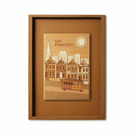 【スーパーSALE10％OFF】本格木工細工 木はり絵手作りキット「サンフランシスコ」 ミディアムレベル/額なし インテリア 子供部屋 プレゼント アート ギフト 絵画 Sサイズ おしゃれ 壁掛け 絵