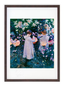 版画 絵画 名画 カーネーション、リリー、リリー、ローズ(1885-1886) ジョン・シンガー・サージェント インテリア 壁掛け 額入り アート アートパネル モダン アートフレーム おしゃれ