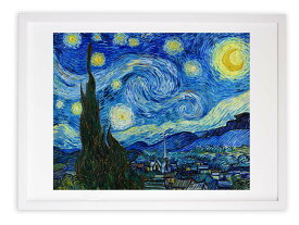 版画 絵画 名画 星月夜(1889) フィンセント・ファン・ゴッホ インテリア 壁掛け 額入り アート アートパネル モダン アートフレーム おしゃれ