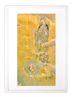 【スーパーSALE半額】版画 絵画 名画 日本画 悲母観音 狩野芳崖 インテリア 壁掛け 額入り アート アート…