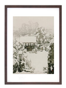 【抽選ポイント100%バック】版画 絵画 名画 日本画 東京拾二題 中里之雪 吉田博 インテリア 壁掛け 額入り アート アートパネル モダン アートフレーム おしゃれ