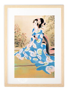 【抽選ポイント100%バック】版画 絵画 名画 日本画 雁わたる頃 (かりわたるころ) 高畠華宵 インテリア 壁掛け 額入り アート アートパネル モダン アートフレーム おしゃれ