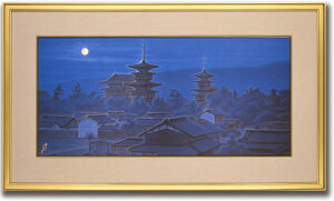【抽選ポイント100%バック】絵画 寧楽の幾望/インテリア 額入り 額装込 風景画 油絵 ポスター アート アートパネル リビング 玄関 プレゼント モダン アートフレーム 飾る 4Lサイズ おしゃれ